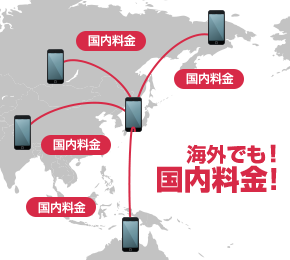 海外でも国内料金