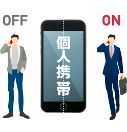 個人携帯をそのまま利用できる